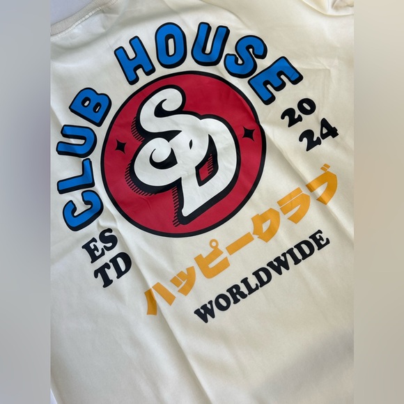 SnowDay Men’s Club Vintage House Tee in Cream Size: XXL NWT - Picture 4 of 12